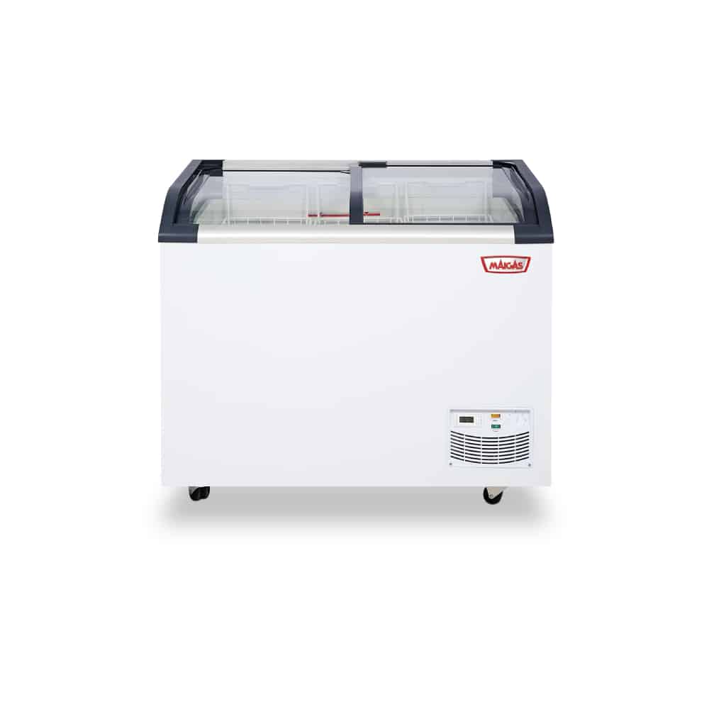 Congelador Dual Tapa de Vidrio 377L Maigas