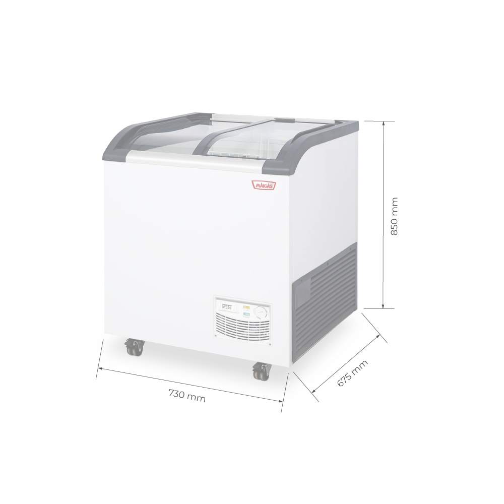 Congelador Dual Tapa de Vidrio 163L Maigas - Imagen 2
