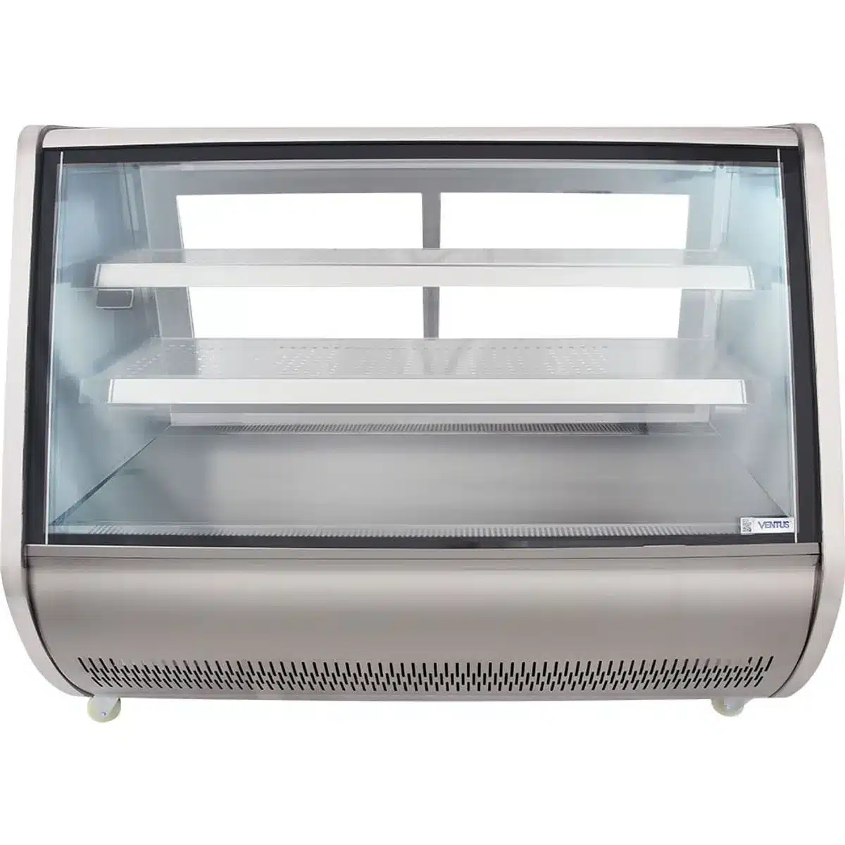 Vitrina Pastelera Curva 146x68x120cm Inox Ventus