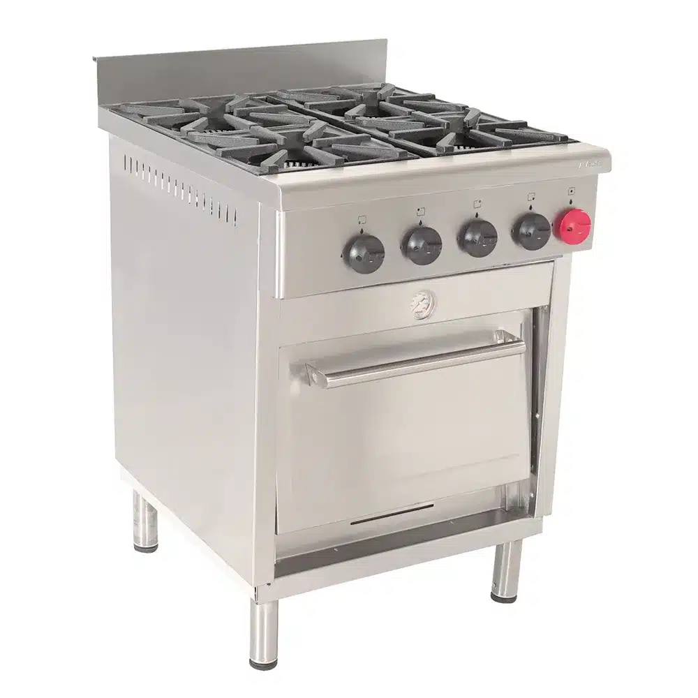 Cocina Industrial 4 Platos Con 1 Horno GN Maigas