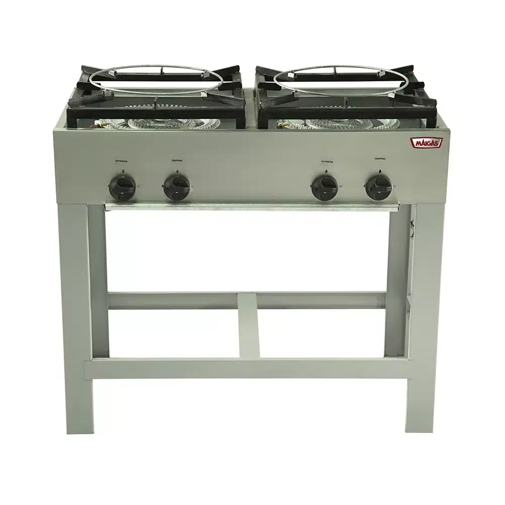 Anafe 2 Platos Doble Quemador GLP Alto Maigas