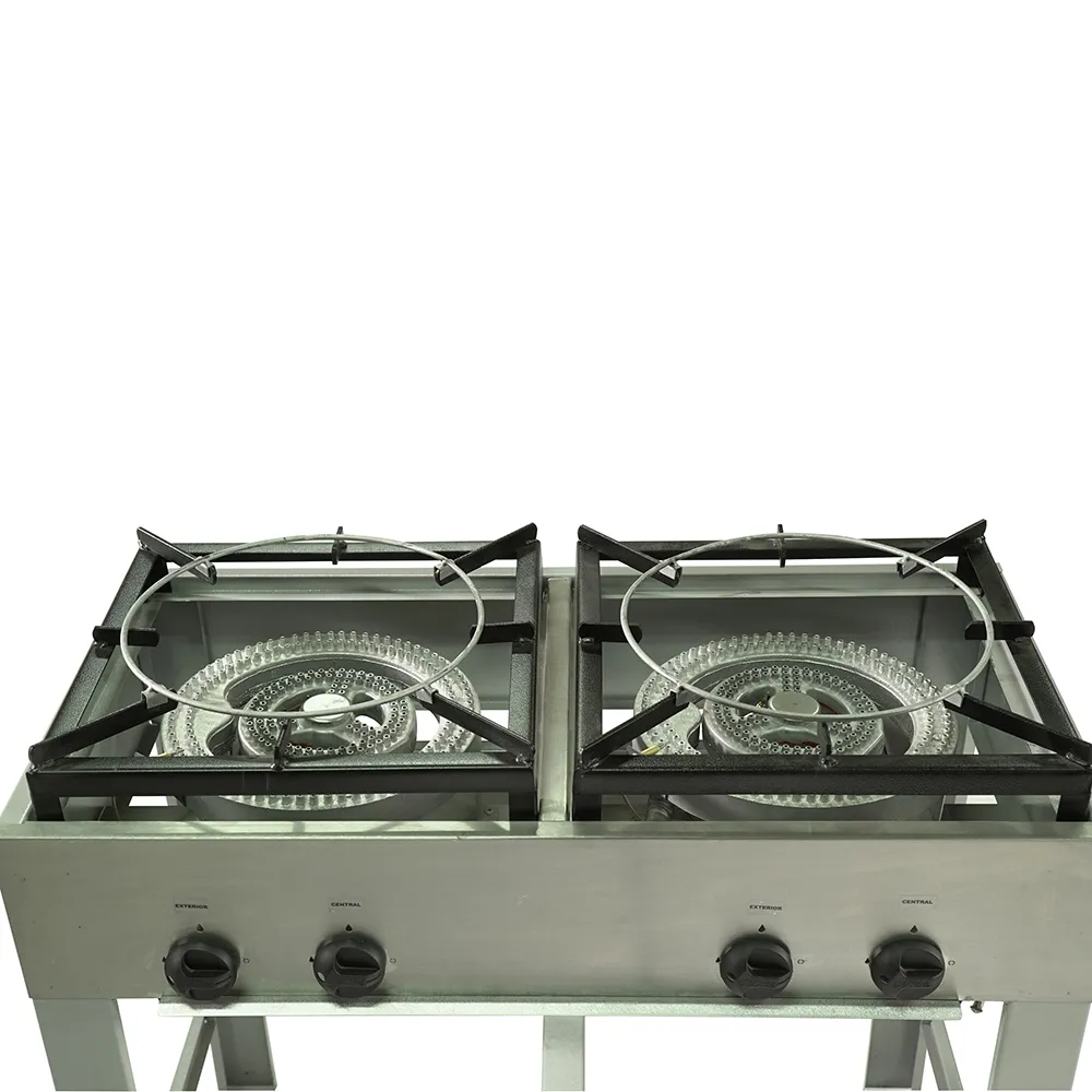Anafe 2 Platos Doble Quemador GLP Alto Maigas - Imagen 2